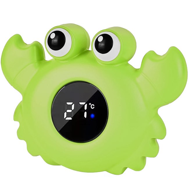 Краб, дитячий термометр для вимірювання температури води в ванній Digital Lion BT01, Зелений