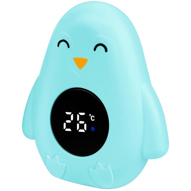 Пінгвін, дитячий термометр для вимірювання температури води в ванній Digital Lion BT03, блакитний
